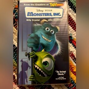 Monsters Inc Disney VHS